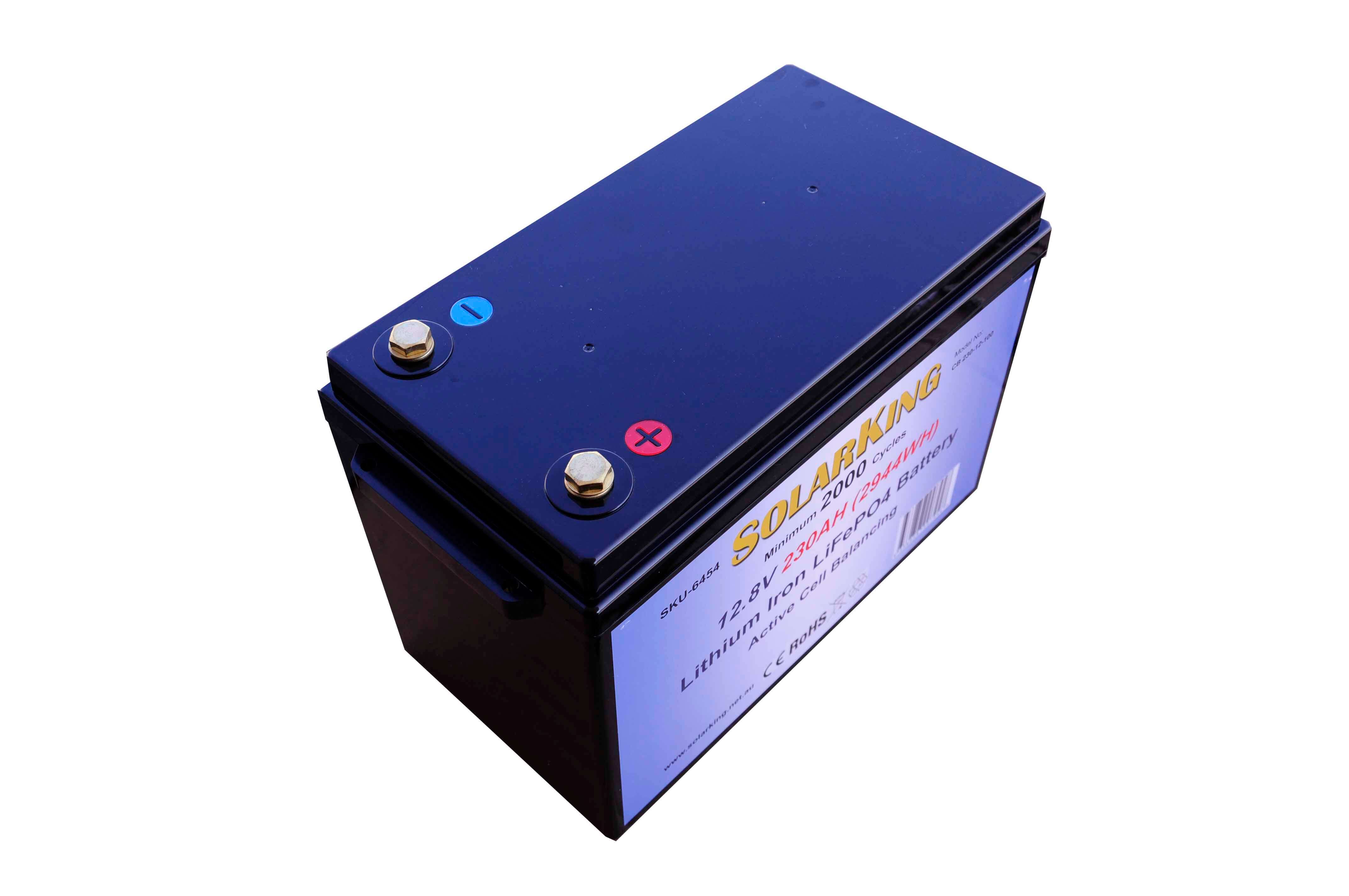 12.8V 230AH Solarking Lithium Iron Battery Plastic Case CB-230-12-100