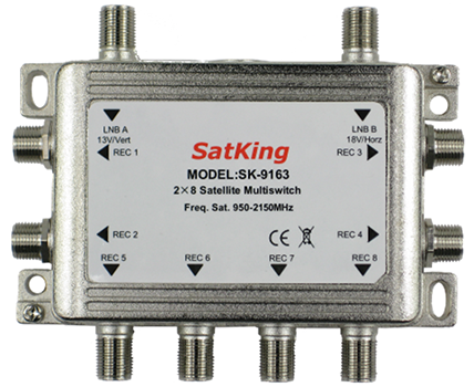 SatKing 2 in 8 out Multiswitch